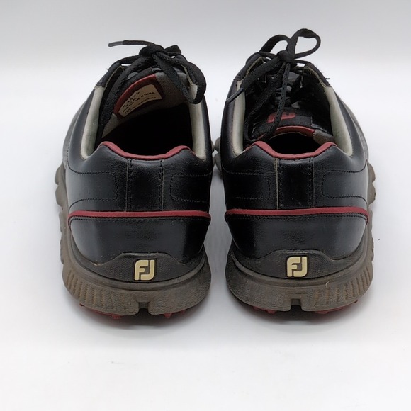 Footjoy Golf Shoes Mens DryJoys Black 8.5 Leather Athletic Sneakers 53577 - Picture 2 of 11